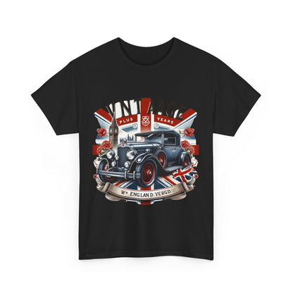 Flag Village UK Vintage Car Flag T-SHIRT Heavy Cotton Tee UK0007