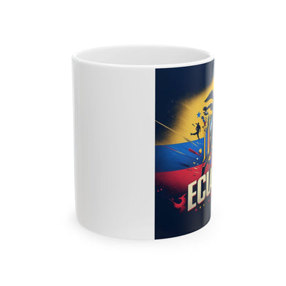 Flag Village Ecuador Sporting Flag Ceramic Coffee Mug 11oz FV-MG0020
