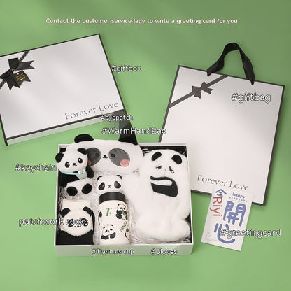 Flag Village Panda Peripheral Gifts Girlfriends Birthday Elements Practical Winter Warm New Years's Banquet Hand Box Christmas