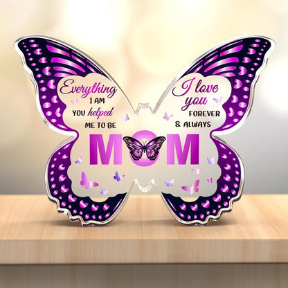 Flag Village Mother's Day Gifts For Mom Grandma Nana DIY Unique Mom Birthday Gift Ideas Butterfly-Shaped Acrylic Keepsake Gifts For Mothers Day