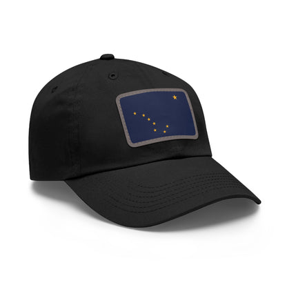 Flag Village USA Alaska State Flag Hat Cap with Leather Patch