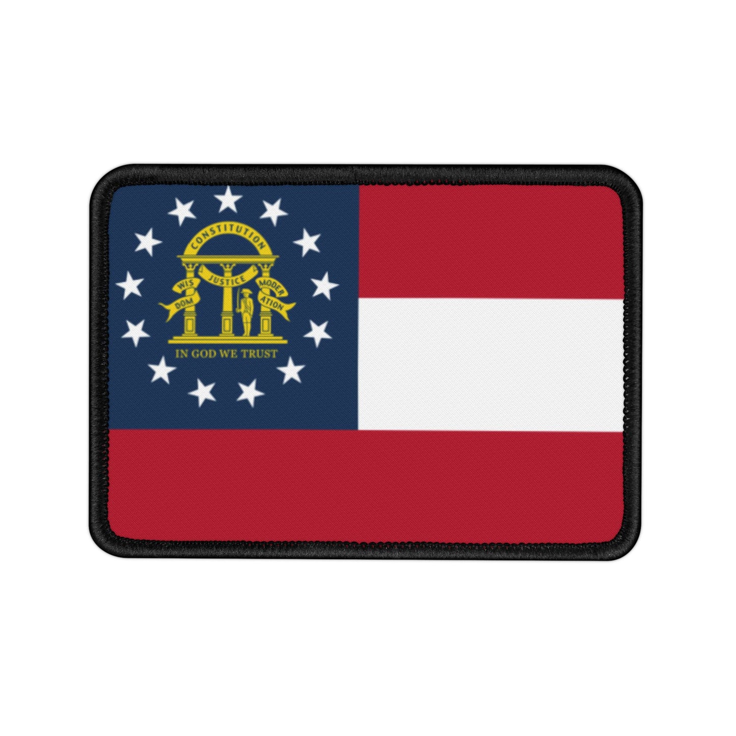 Flag Village Georgia State Flag Embroidery Iron-On Patches