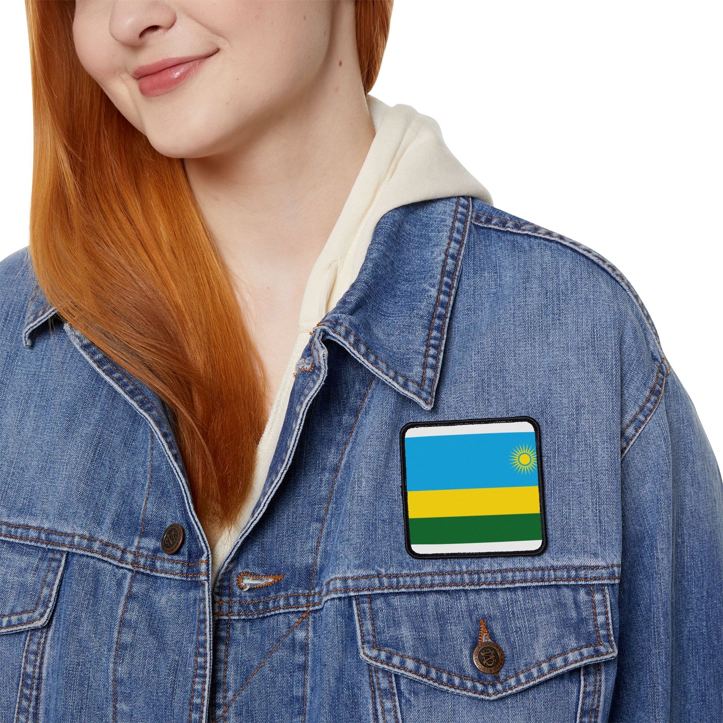 Flag Village Rwanda Flag Embroidery Iron-On Patches