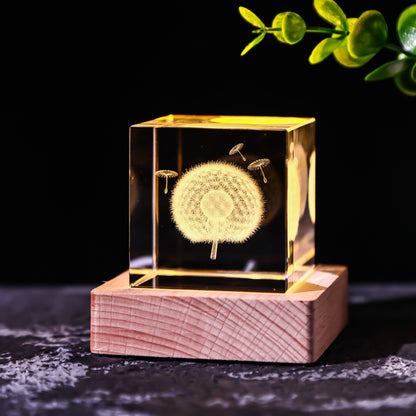 Flag Village Moon Solar System Galaxy Crystal Cube Decoration Gifts