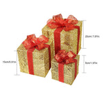 Flag Village Christmas wrought iron gift box three-piece set