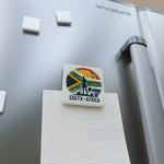 Flag Village South Africa Flag Sporting Porcelain Magnet, Square ZAF0005