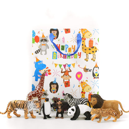 Flag Village Simulation Animal Toy Model Set Gift Box