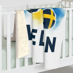 Flag Village Sweden  Sporting Flag Sherpa Fleece Blanket SWE0006