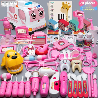 Flag Village Children's Doctor Toy Set Tool Medical Box