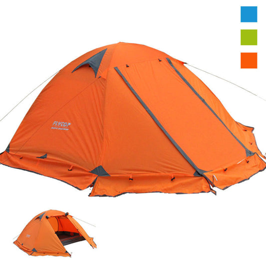 Flag Village Camping Camping Tent Double Double Aluminum Pole Anti-storm Travel Camping