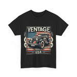 Flag Village USA Vintage Car Flag T-SHIRT Heavy Cotton Tee USA0016