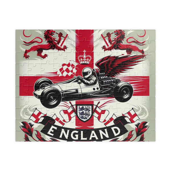 Flag Village ENGLAND Racing Car Sporting Flag Puzzle (110, 252, 520, 1014-piece) GBR0015