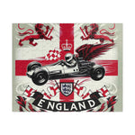 Flag Village England Racing Car Jigsaw Puzzle