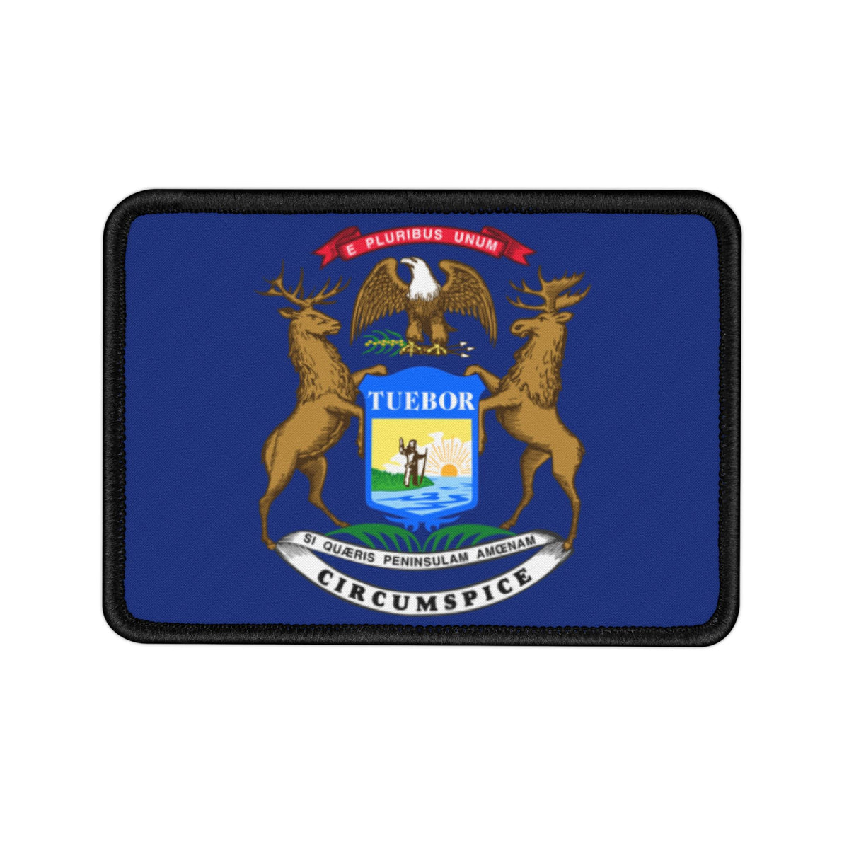 Flag Village Michigan State Flag Embroidery Iron-On Patches