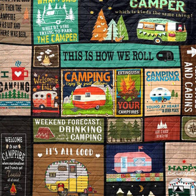Flag Village Outdoor camping blanket