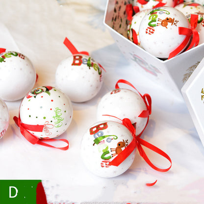Flag Village Christmas Gift Box With Christmas Tree Decoration Pendant