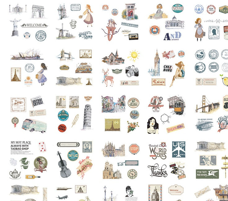 Flag Village Gift box set sticker