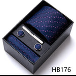 Flag Village Men's Business Formal Tie Six-piece Set Gift Box