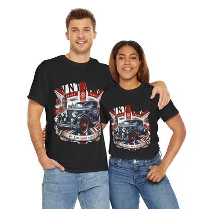 Flag Village UK Vintage Car Flag T-SHIRT Heavy Cotton Tee UK0007