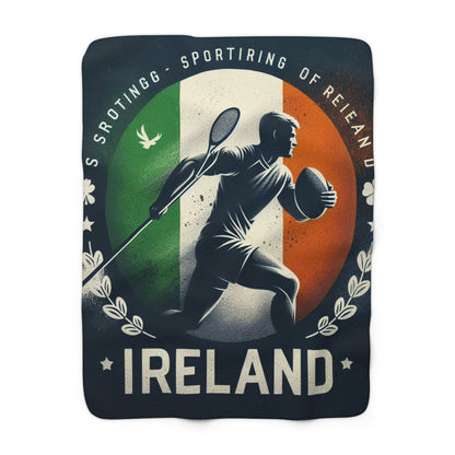 Flag Village IREAND Sporting Flag Sherpa Fleece Blanket IRL0003