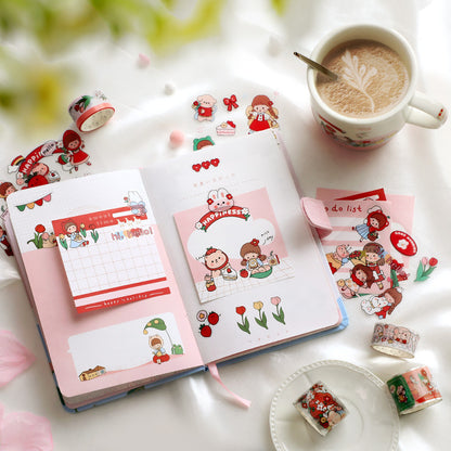 Flag Village This Set Gift Box Cute Girl Heart Luxury Handbook Cartoon