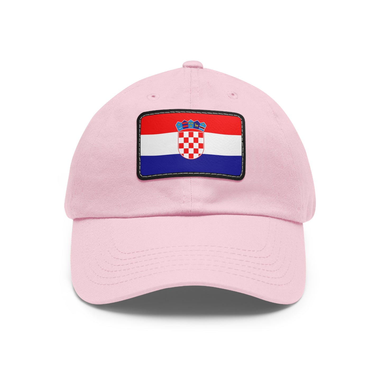 Flag Village Croatia Flag Hat Cap with Leather Patch