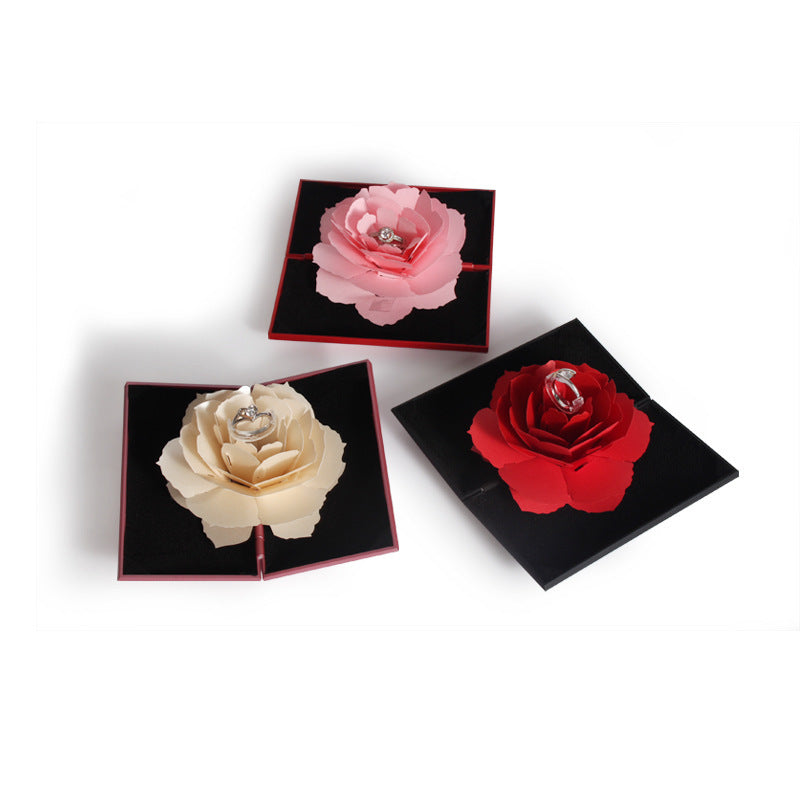 Flag Village Rotating Tanabata Valentine's Knot Proposal Ring Box Gift Packaging Box