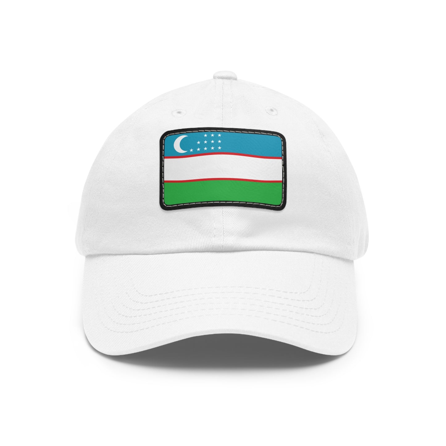 Flag Village Uzbekistan Flag Hat Cap with Leather Patch