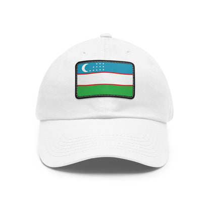 Flag Village Uzbekistan Flag Hat Cap with Leather Patch