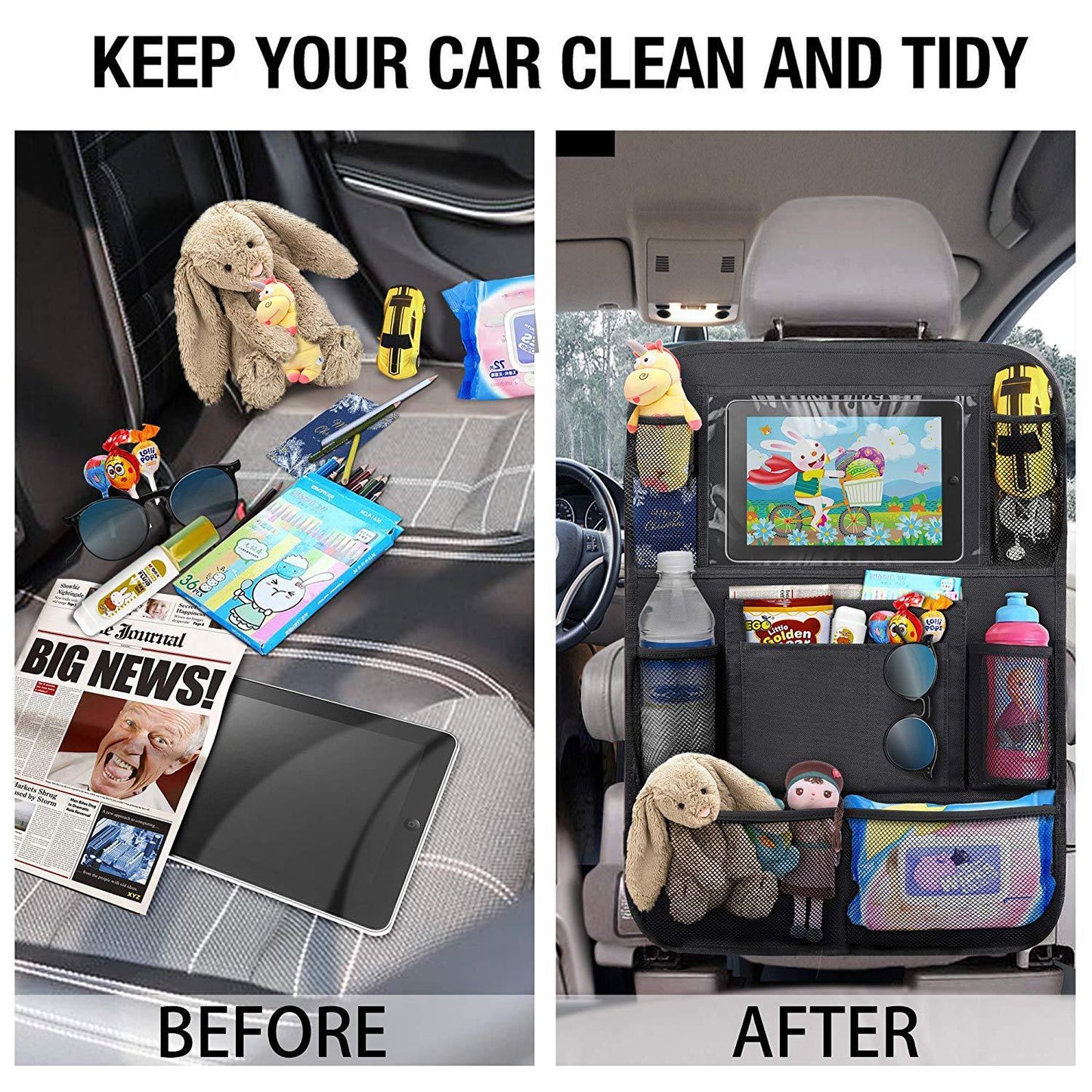 Flag Village Auto Tools Child car seat back cover touch screen