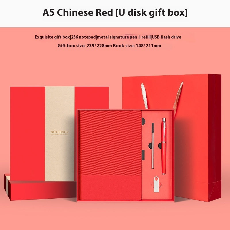 Flag Village Notebook Gift Box Vacuum Cup Set Business Gift Company Activity High-end Practical Gift