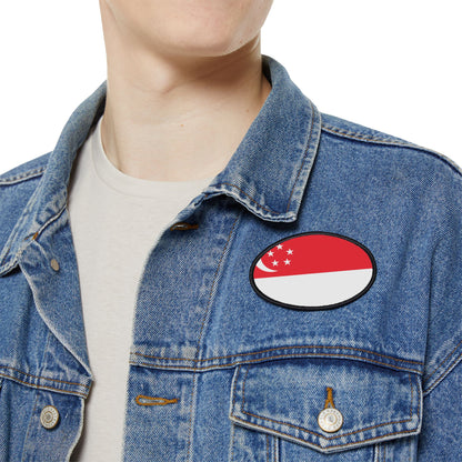 Flag Village Singapore Flag Embroidery Iron-On Patches