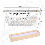 Flag Village Periodic Table With 83 Kinds Of Real Elements Inside, Acrylic Periodic Table Of Elements Samples, Easy To Read, Creative Gifts For Science Lovers And Students