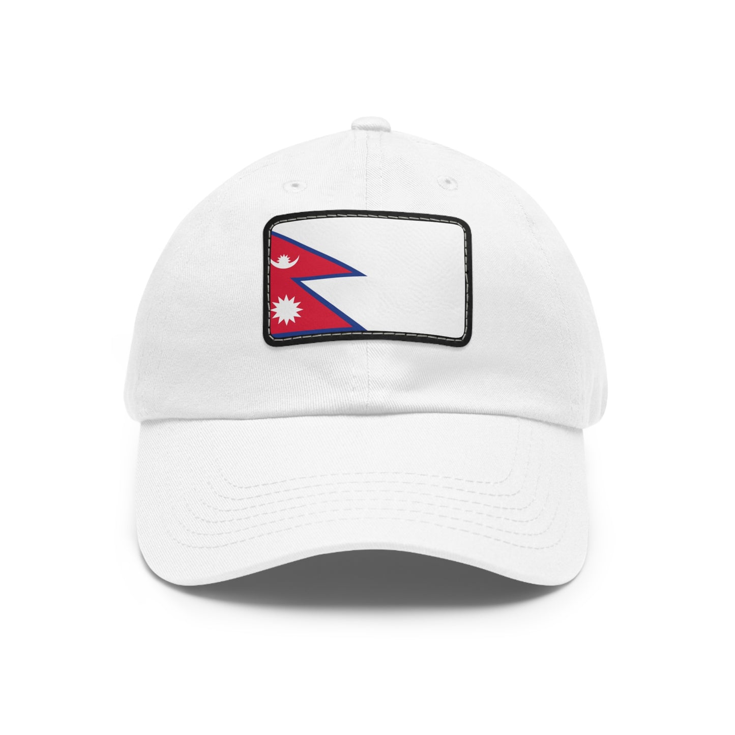 Flag Village Nepal Flag Hat Cap with Leather Patch