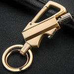 Flag Village Creative Metal Keychain Lighter Wild Fire Ten Thousand Times Use Kerosene Lighters Gifts For Men