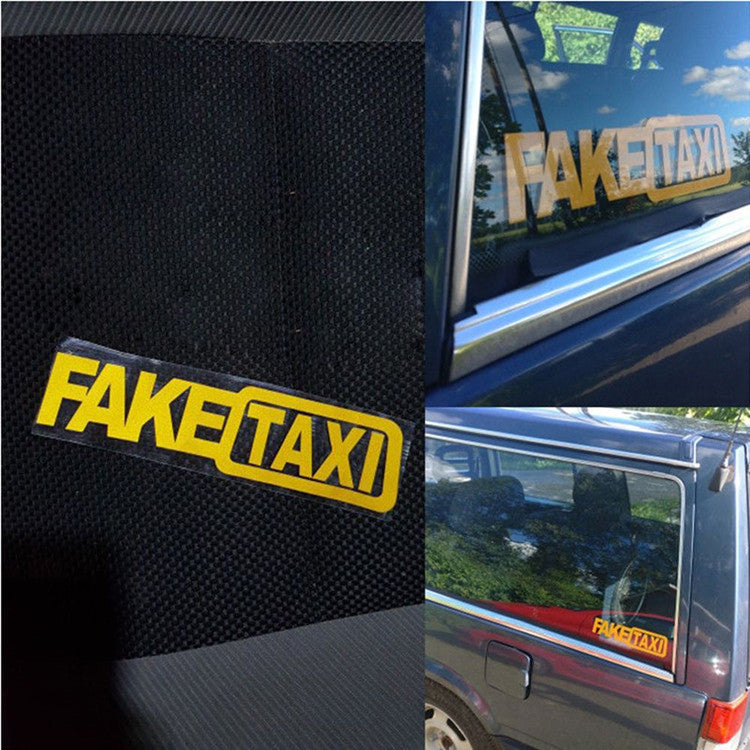 Flag Village Auto Tools Fake Taxi Drifting Sign Funny Car Sticker