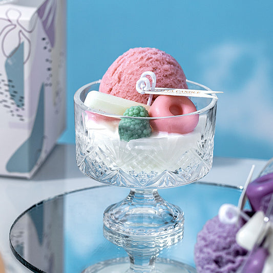 Flag Village Creative Ice Cream Carved Candle Essential Oil And Hand Gift Box