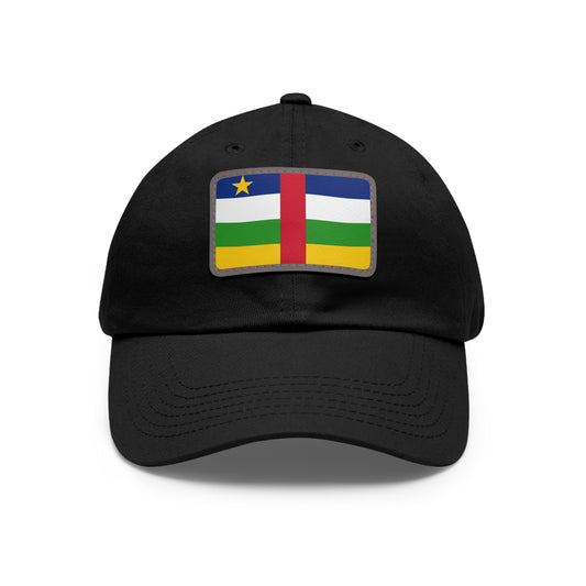 Flag Village Central African Republic Flag Hat Cap with Leather Patch