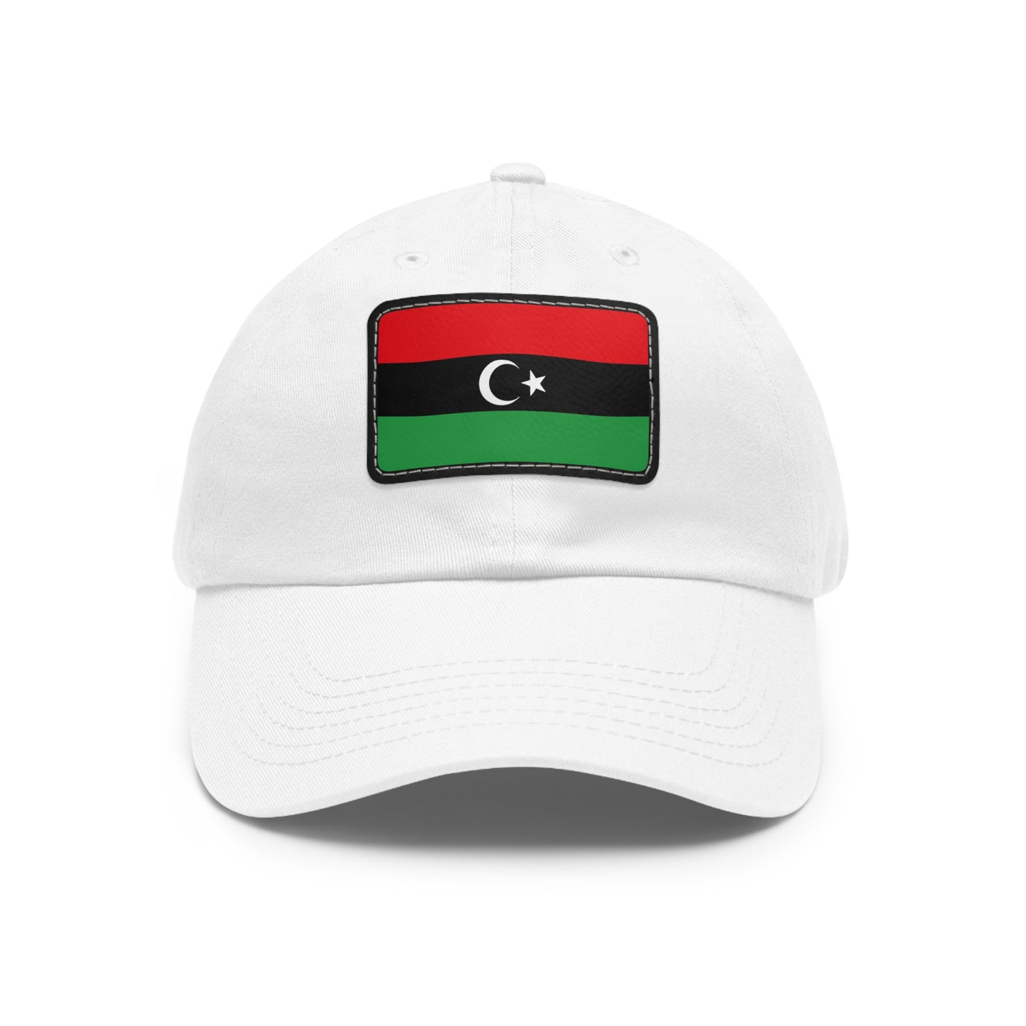 Flag Village Libya Flag Hat Cap with Leather Patch