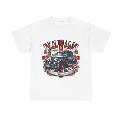 Flag Village UK Vintage Car Flag T-SHIRT Heavy Cotton Tee UK0007