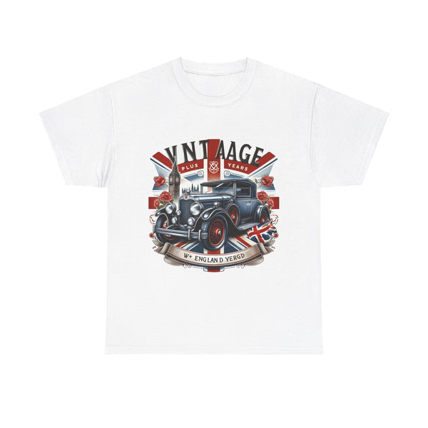 Flag Village UK Vintage Car Flag T-SHIRT Heavy Cotton Tee UK0007