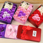 Flag Village Soap Flower Rose Soap Flower Flower Gift Box Valentine's Day Gift for Girlfriend Extra Large Square