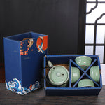 Flag Village Kung Fu Travel Tea Set Gift Box One Pot And Four Cups