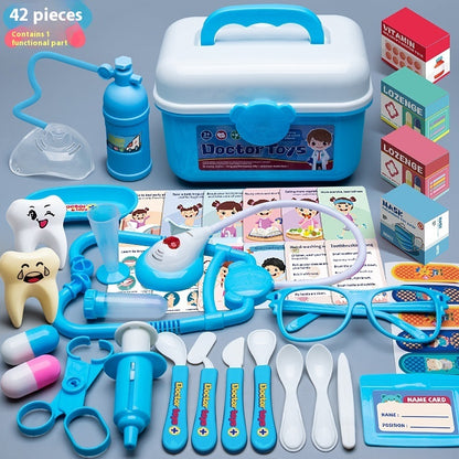 Flag Village Children's Doctor Toy Set Tool Medical Box