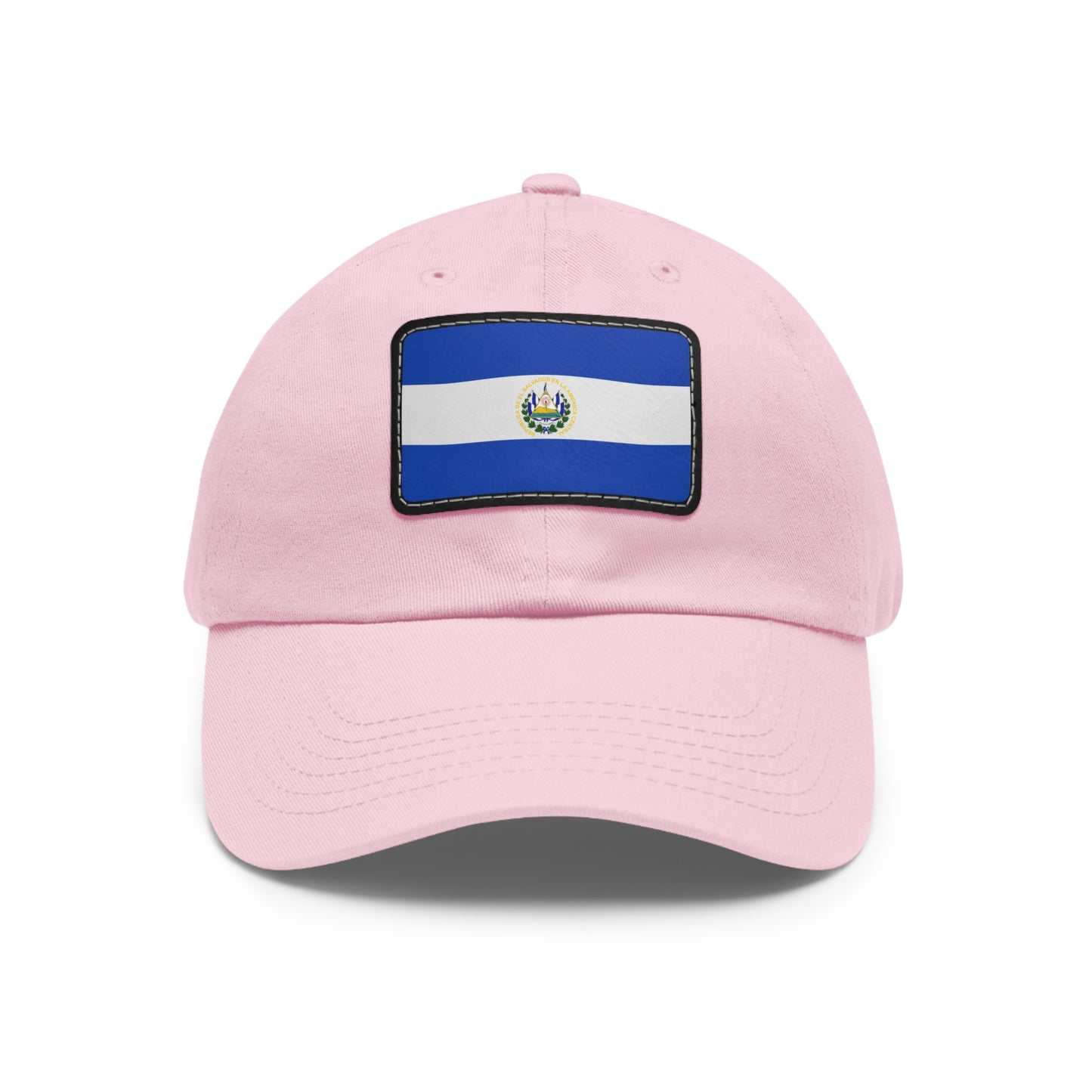 Flag Village El Salvador Flag Hat Cap with Leather Patch