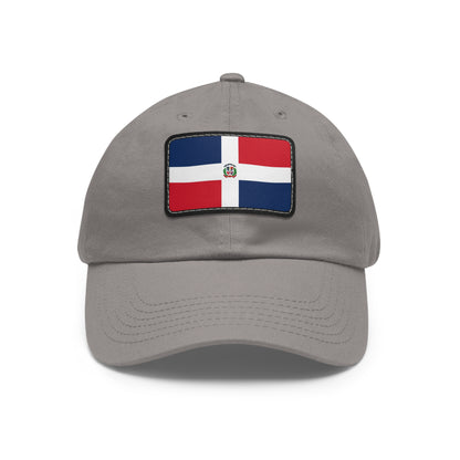 Flag Village Dominican Republic Flag Hat Cap with Leather Patch