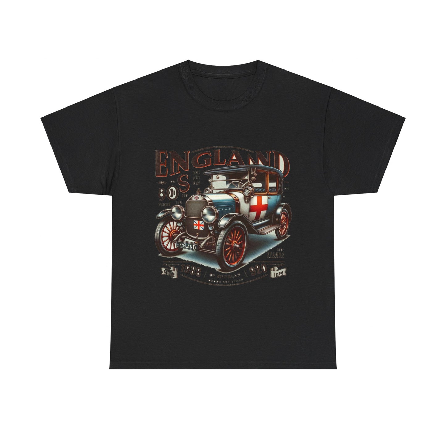 Flag Village UK Vintage Car Flag T-SHIRT Heavy Cotton Tee UK0022