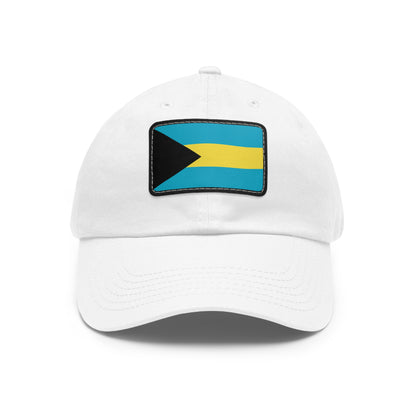 Flag Village Bahamas Flag Hat Cap with Leather Patch