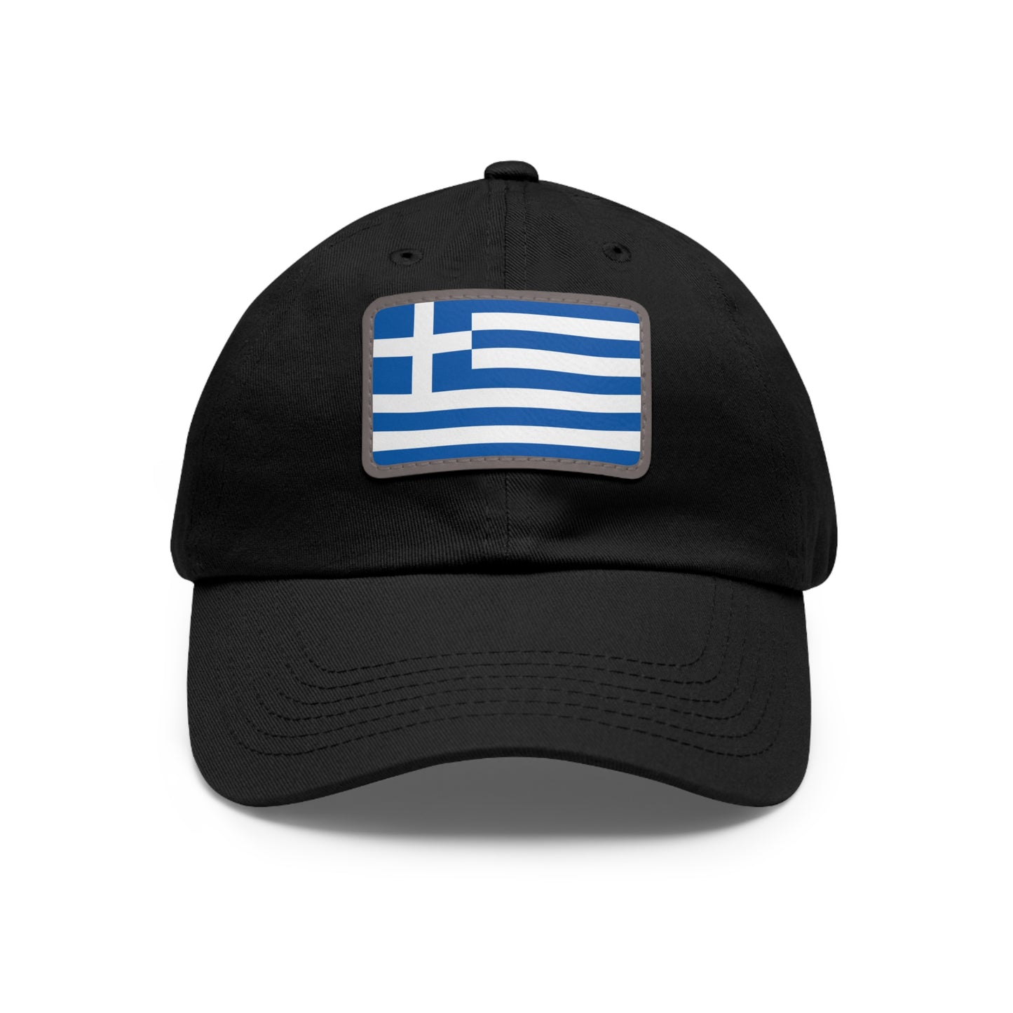 Flag Village Greece Flag Hat Cap with Leather Patch