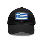 Flag Village Greece Flag Hat Cap with Leather Patch